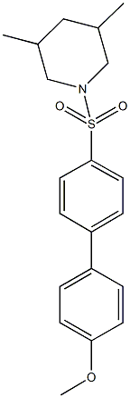 4'-[(3,5-dimethyl-1-piperidinyl)sulfonyl][1,1'-biphenyl]-4-yl methyl ether Struktur