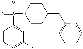 4-benzyl-1-[(3-methylphenyl)sulfonyl]piperidine Structure