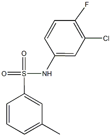 N-(3-chloro-4-fluorophenyl)-3-methylbenzenesulfonamide Struktur