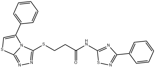 N-(3-phenyl-1,2,4-thiadiazol-5-yl)-3-[(5-phenyl[1,3]thiazolo[2,3-c][1,2,4]triazol-3-yl)sulfanyl]propanamide Structure