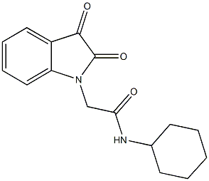 N-环己基-2-(2,3-二氧吲哚-1-基)乙酰胺, 667914-17-2, 结构式