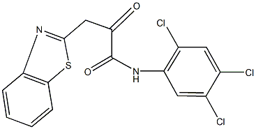 3-(1,3-benzothiazol-2-yl)-2-oxo-N-(2,4,5-trichlorophenyl)propanamide Struktur