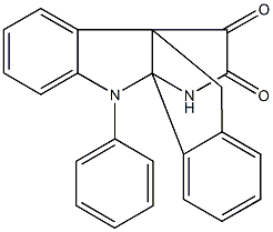 1~8~-phenyl-1~1~,1~3a~,1~8~,1~8a~-tetrahydro-2(1,2)-benzena-1(3a,8a)-pyrrolo[2,3-b]indolacyclopropaphane-1~2~,1~3~-dione Structure