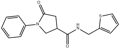 5-oxo-1-phenyl-N-(2-thienylmethyl)-3-pyrrolidinecarboxamide|