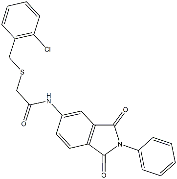 669704-06-7 2-[(2-chlorobenzyl)sulfanyl]-N-(1,3-dioxo-2-phenyl-2,3-dihydro-1H-isoindol-5-yl)acetamide