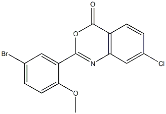 2-(5-bromo-2-methoxyphenyl)-7-chloro-4H-3,1-benzoxazin-4-one,669704-20-5,结构式