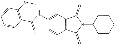 N-(2-cyclohexyl-1,3-dioxo-2,3-dihydro-1H-isoindol-5-yl)-2-methoxybenzamide,669704-23-8,结构式