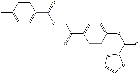 4-{2-[(4-methylbenzoyl)oxy]acetyl}phenyl 2-furoate Struktur