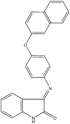 3-{[4-(2-naphthyloxy)phenyl]imino}-1,3-dihydro-2H-indol-2-one,669739-64-4,结构式