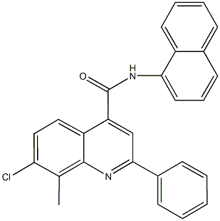 7-chloro-8-methyl-N-(1-naphthyl)-2-phenyl-4-quinolinecarboxamide,669740-03-8,结构式
