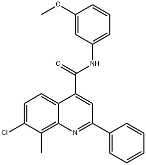 669740-38-9 7-chloro-N-(3-methoxyphenyl)-8-methyl-2-phenyl-4-quinolinecarboxamide