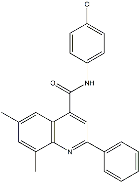 N-(4-chlorophenyl)-6,8-dimethyl-2-phenyl-4-quinolinecarboxamide|