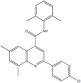 2-(4-chlorophenyl)-N-(2,6-dimethylphenyl)-6,8-dimethyl-4-quinolinecarboxamide Structure