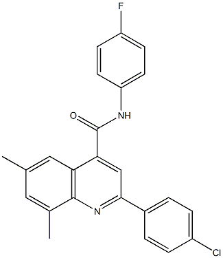 2-(4-chlorophenyl)-N-(4-fluorophenyl)-6,8-dimethyl-4-quinolinecarboxamide Structure
