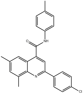 2-(4-chlorophenyl)-6,8-dimethyl-N-(4-methylphenyl)-4-quinolinecarboxamide,669750-36-1,结构式