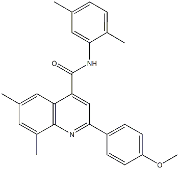 N-(2,5-dimethylphenyl)-2-(4-methoxyphenyl)-6,8-dimethyl-4-quinolinecarboxamide Structure
