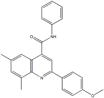 2-(4-methoxyphenyl)-6,8-dimethyl-N-phenyl-4-quinolinecarboxamide Structure