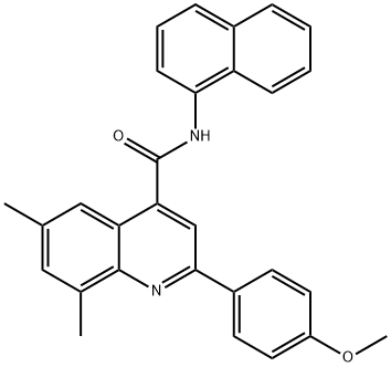 2-(4-methoxyphenyl)-6,8-dimethyl-N-(1-naphthyl)-4-quinolinecarboxamide Structure