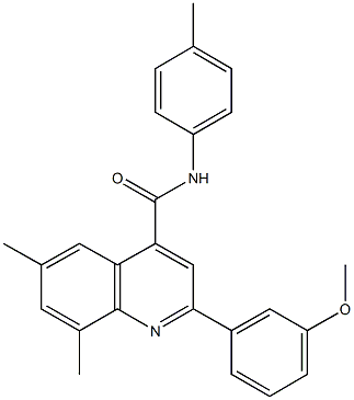 2-(3-methoxyphenyl)-6,8-dimethyl-N-(4-methylphenyl)-4-quinolinecarboxamide Structure