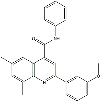 2-(3-methoxyphenyl)-6,8-dimethyl-N-phenyl-4-quinolinecarboxamide Structure