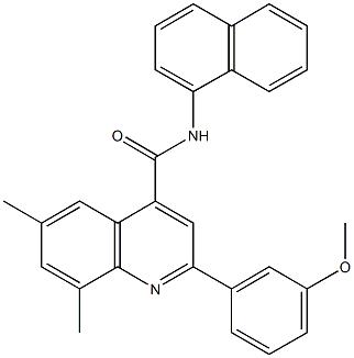 2-(3-methoxyphenyl)-6,8-dimethyl-N-(1-naphthyl)-4-quinolinecarboxamide,669752-69-6,结构式