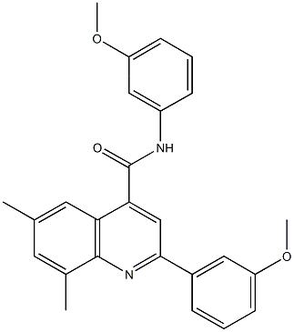 N,2-bis(3-methoxyphenyl)-6,8-dimethyl-4-quinolinecarboxamide Structure