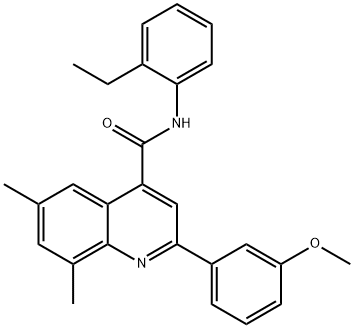 N-(2-ethylphenyl)-2-(3-methoxyphenyl)-6,8-dimethyl-4-quinolinecarboxamide Structure