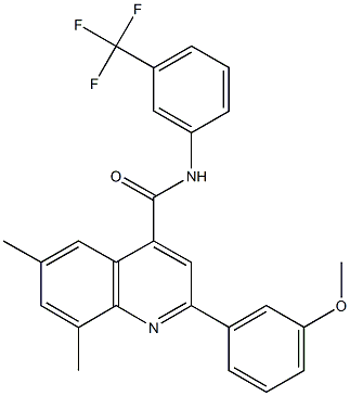 2-(3-methoxyphenyl)-6,8-dimethyl-N-[3-(trifluoromethyl)phenyl]-4-quinolinecarboxamide|