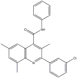 669753-54-2 2-(3-chlorophenyl)-3,6,8-trimethyl-N-phenyl-4-quinolinecarboxamide