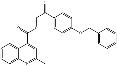 2-[4-(benzyloxy)phenyl]-2-oxoethyl 2-methyl-4-quinolinecarboxylate Struktur