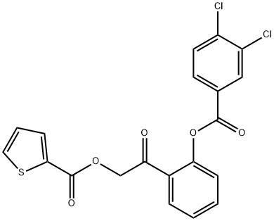 2-{2-[(3,4-dichlorobenzoyl)oxy]phenyl}-2-oxoethyl 2-thiophenecarboxylate Structure