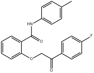 2-[2-(4-fluorophenyl)-2-oxoethoxy]-N-(4-methylphenyl)benzamide 结构式