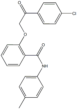 2-[2-(4-chlorophenyl)-2-oxoethoxy]-N-(4-methylphenyl)benzamide Struktur