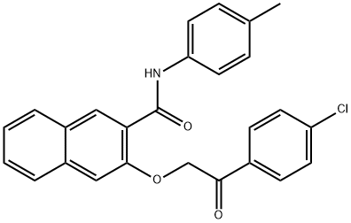 3-[2-(4-chlorophenyl)-2-oxoethoxy]-N-(4-methylphenyl)-2-naphthamide 化学構造式
