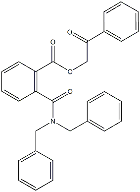 2-oxo-2-phenylethyl 2-[(dibenzylamino)carbonyl]benzoate Structure