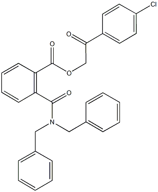 2-(4-chlorophenyl)-2-oxoethyl 2-[(dibenzylamino)carbonyl]benzoate,669757-83-9,结构式