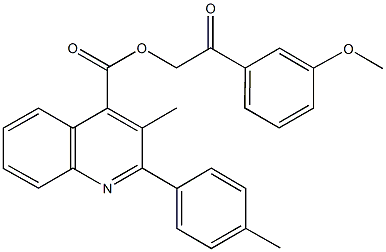 669758-80-9 2-(3-methoxyphenyl)-2-oxoethyl 3-methyl-2-(4-methylphenyl)-4-quinolinecarboxylate