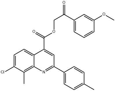 2-(3-methoxyphenyl)-2-oxoethyl 7-chloro-8-methyl-2-(4-methylphenyl)-4-quinolinecarboxylate|