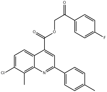 669759-85-7 2-(4-fluorophenyl)-2-oxoethyl 7-chloro-8-methyl-2-(4-methylphenyl)-4-quinolinecarboxylate