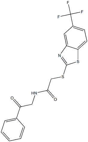 670230-54-3 N-(2-oxo-2-phenylethyl)-2-{[5-(trifluoromethyl)-1,3-benzothiazol-2-yl]sulfanyl}acetamide