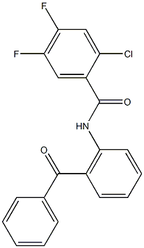 N-(2-benzoylphenyl)-2-chloro-4,5-difluorobenzamide 结构式