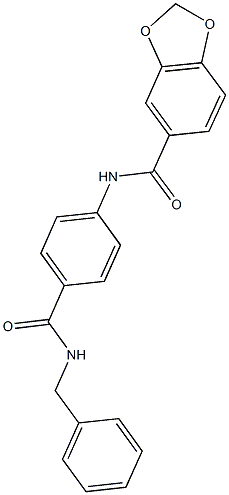 N-{4-[(benzylamino)carbonyl]phenyl}-1,3-benzodioxole-5-carboxamide Structure