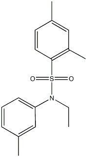 N-ethyl-2,4-dimethyl-N-(3-methylphenyl)benzenesulfonamide Struktur