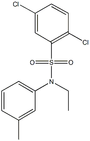 2,5-dichloro-N-ethyl-N-(3-methylphenyl)benzenesulfonamide Structure