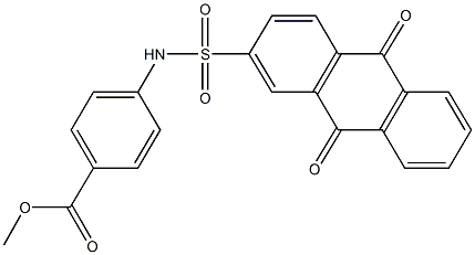 methyl 4-{[(9,10-dioxo-9,10-dihydro-2-anthracenyl)sulfonyl]amino}benzoate,670255-62-6,结构式