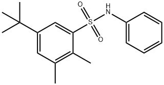 5-tert-butyl-2,3-dimethyl-N-phenylbenzenesulfonamide 化学構造式