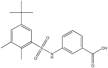 3-{[(5-tert-butyl-2,3-dimethylphenyl)sulfonyl]amino}benzoic acid Structure