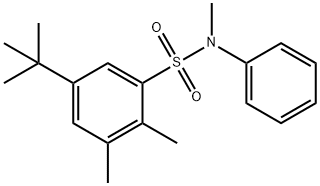 5-tert-butyl-N,2,3-trimethyl-N-phenylbenzenesulfonamide 化学構造式