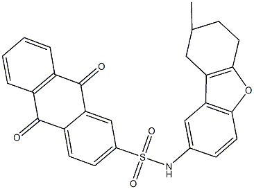 N-(8-methyl-6,7,8,9-tetrahydrodibenzo[b,d]furan-2-yl)-9,10-dioxo-9,10-dihydro-2-anthracenesulfonamide Structure