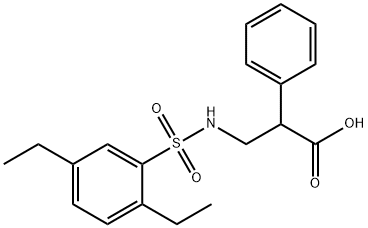 N-[(2,5-diethylphenyl)sulfonyl]-3-phenyl-beta-alanine Struktur